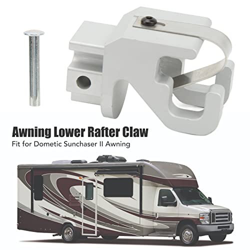 RV Awning Rafter Claw, Satin Aluminium RV Awning Lower Rafter Claw