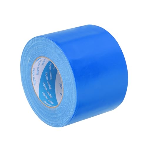 Image of uxcell Heavy Duty Duct Tape, 4 Inch x 55 Yard Waterproof Flexible Hand Tear Strong Adhesive Duct Tapes for Crafts DIY, Fixing, Repairs, Blue