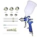 Produktbild Awsuc HVLP Lackierpistole Spritzpistole 1,4mm 1,7mm 2,0mm Düse 600ml Plastikbecher Profi Farbsprühsystem Spraypistole Edelstahldüs