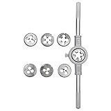 Rowiz Metric Die Wrench Set, Circular Die M3 M4 M5 M6 M8 M10 M12 with T-Handle Wrench Pack of 8