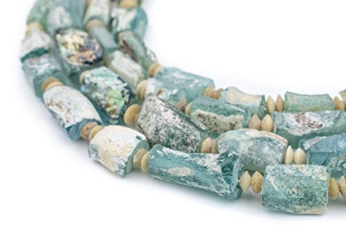 Rectangular Roman Glass Beads, 100% Authentic And Genuine Ancient Glass, Made In Afghanistan, Matte Glass Beads For Jewelry Making, The Bead Chest #TOP9