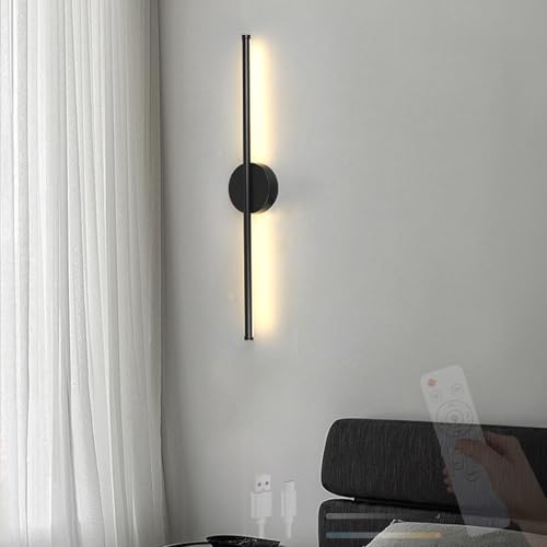 Aplique de pared de aluminio negro de diseño moderno con luz regulable y giro 1
