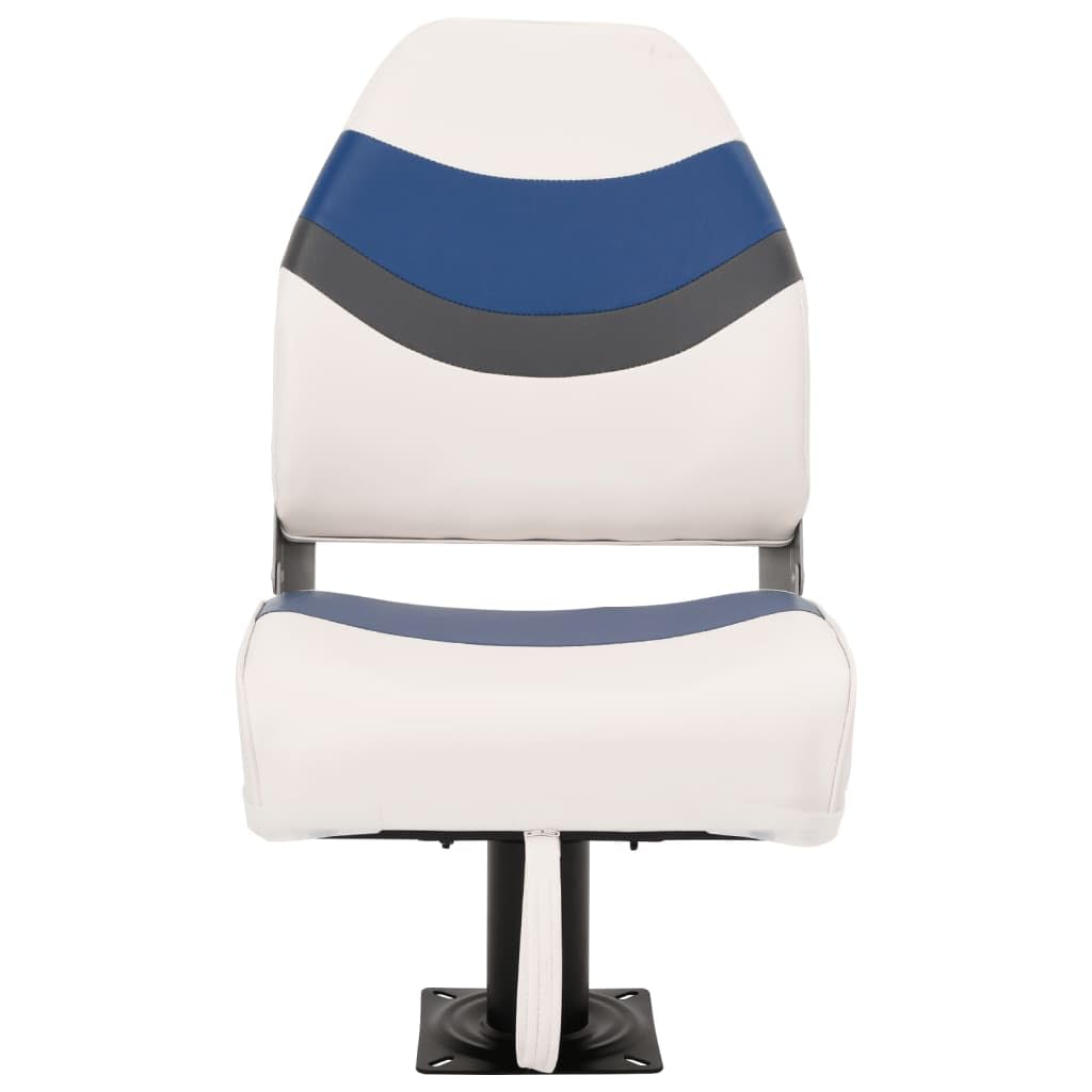 vidaXL Set de Asientos Plegables para Barco 2 uds con Respaldo Alto, Silla de Barco, Asiento de Barco de capitán, Silla de Barco Plegable