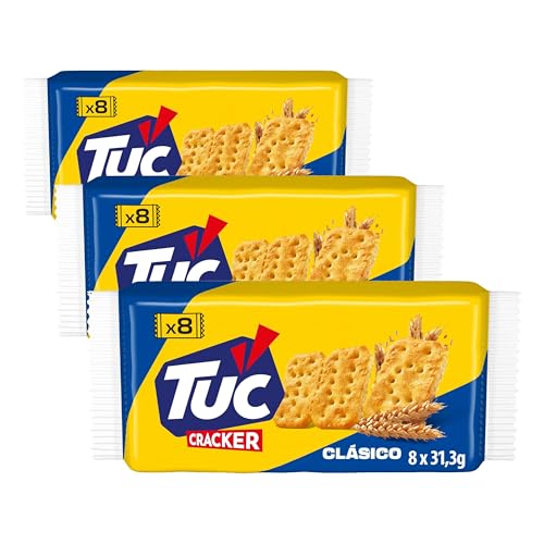 Galletas saladas | Tuc Break Galletas Saladas 8 Bolsitas, 250g Paquete De 3