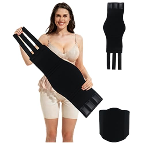 YNEANZD Lipo Foam 360 Ab Board Lipo Foams Post Surgery with 3 Adjustable Magical Belts Liposuction Abdominal Compression Boards Belly Wrap Lipo Recovery Waist Cincher Black