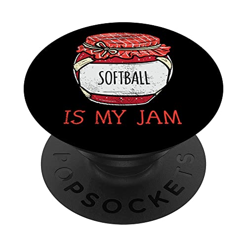 Fun Cute Softball Lovers Player PopSockets Swappable PopGrip