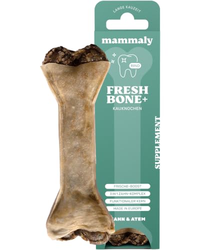 mammaly Fresh Bone+® Zahnpflege-Kauknochen mit Pansen für Hunde (12cm)