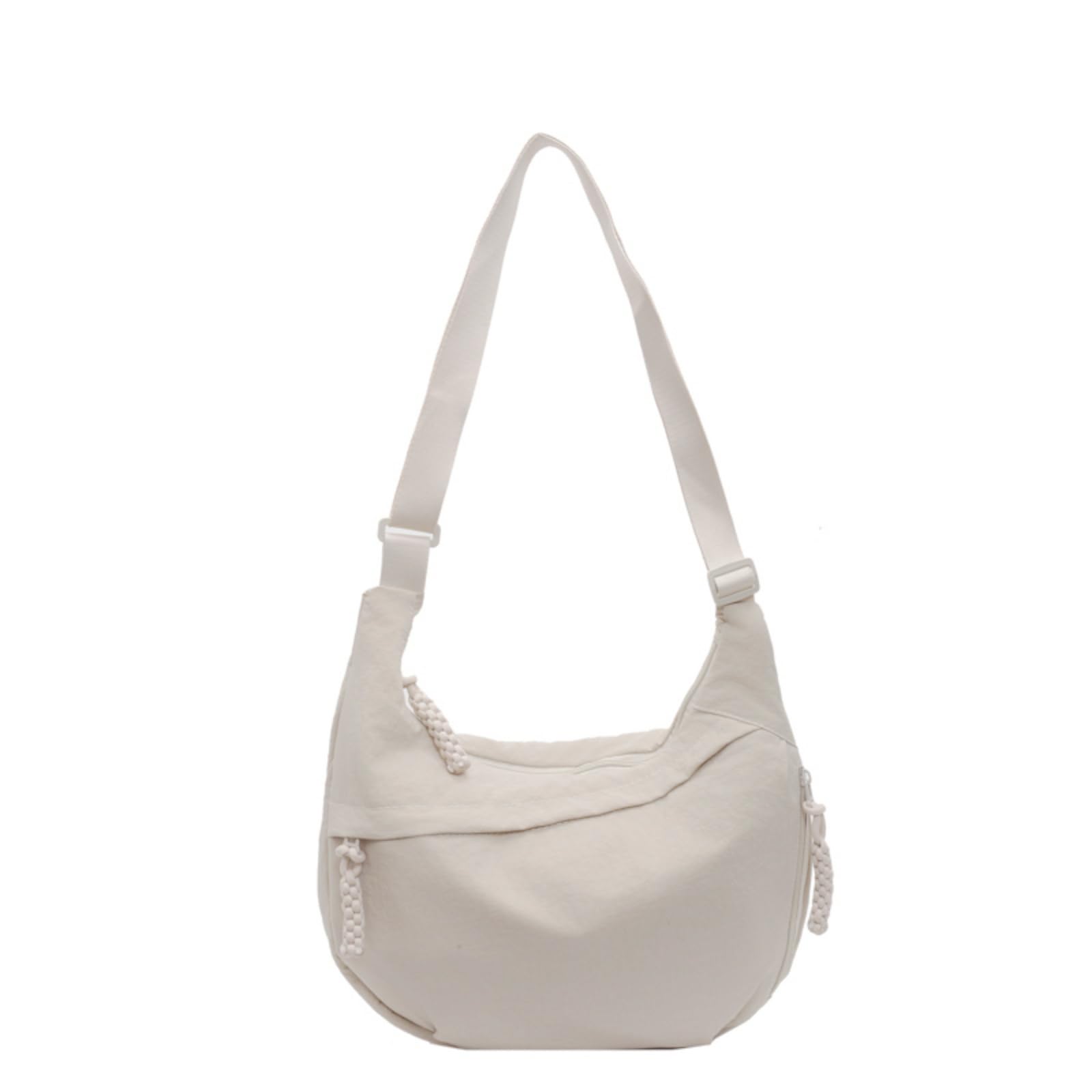 Crossbody Nylon Crescent Bag for Women - Lightweight Small Hobo With 2 Pack Inner Dumpling Bag - Casual