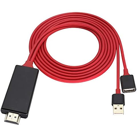 zdyCGTime HD HDMI Male to 2 USB Female/Male Adapter Cable,Phone and Tablet HDMI Same Screen Cable 2 in 1,1080P/60HZ 2.4G HDMI HDTV Extension cord,Used in HDTV,Projector,Monitor,etc.(1m/1Pack) Cover