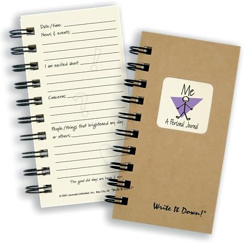 Me: A Personal Journal - Guided Writing Notebook With Kraft Cover, 7.5x9 Inches, Made In USA