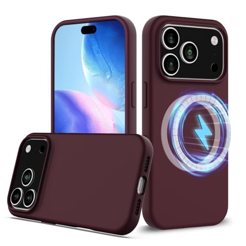 Coque iPhone 16 Pro prune rouge protection arrière silicone rigide anti-choc