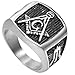 Jude Jewelers Retro Vintage Stainless Steel Masonic Ring Size 7-15 (10)
