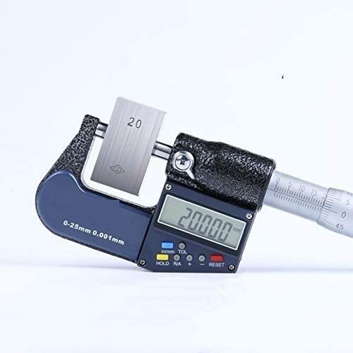 HAIGEGE 0.001mm Micrómetro Digital 0-100mm Micrómetros electrónicos electrónicos Micrómetros de calibrador Plateado Cromado Herramientas de medición 0-25-50-75-100mm q Cover