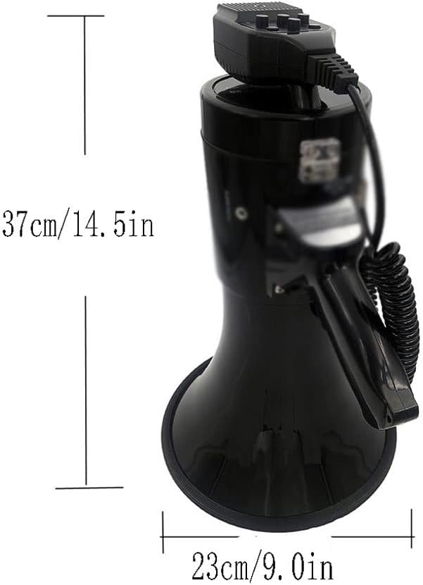 Megaphone 50W High Power Megaphone Speaker, Portable Handheld Voice Amplifier Bullhorn Voice and Siren Alarm Modes with Volume Control Bullhorn Amplifiers