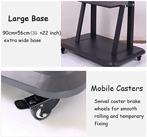 Soporte móvil para TV con ruedas y estantes ajustables miniatura 2