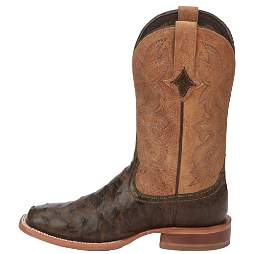 Tony Lama Women's Tori Exotic Full Quill Ostrich Western Boot Broad Square Toe - Tl54052