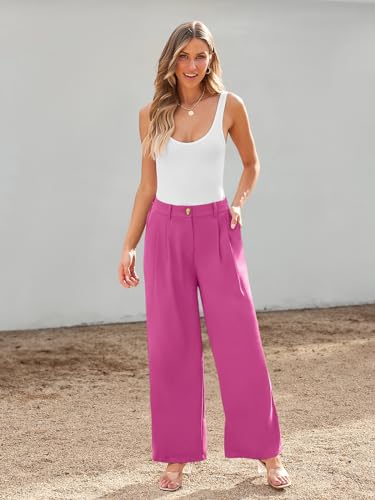 Image of LILLUSORY Womens Wide Leg Dress Work Flowy Pants Business Casual Outfits