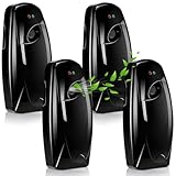 Maxcheck 4 Pcs Automatic Air Freshener Spray Dispenser Wall Mounted Automatic Spray Dispenser Air Freshener for Bathroom Battery Operated Free Standing for Commercial Place and Room(Black)