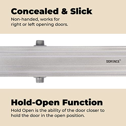 Modern Concealed Overhead Hold Open Arm Assembly Heavy Duty Automatic Door Closer - Sexy And Slick Commercial Grade Hydraulic Operated - Model Di 800S #TOP4