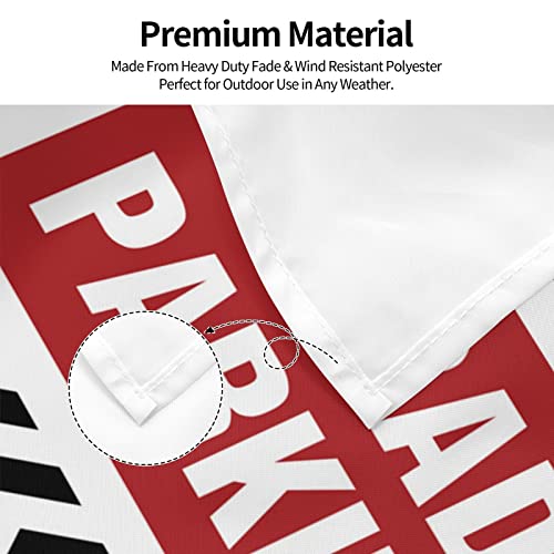 Drapeau de porche grand format Badass Parking Only résistant 152x244 - 3