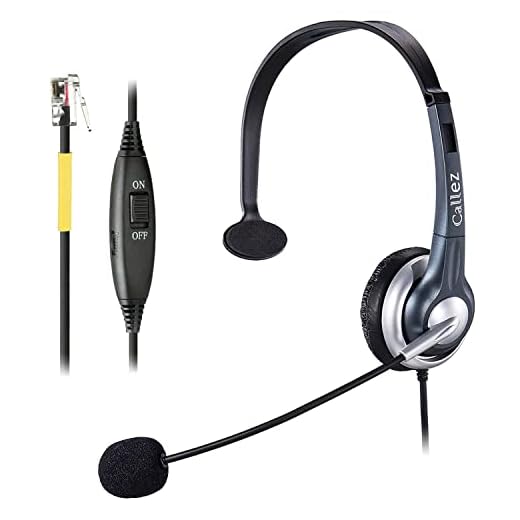 RJ9 Phone Headset with Noise Cancelling Microphone, Callez Office Phone Headset Mono Compatible with Yealink T46S T42S T48S T41S T27G T20P T21P Avaya 1608 9608 Grandstream GXP2170 2135 Panasonic Cisco