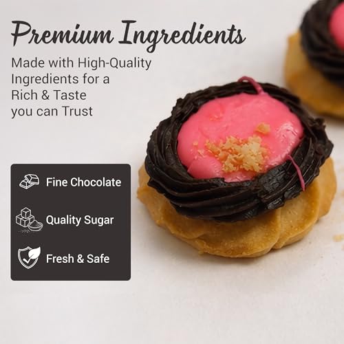 Image of Pastry Perks Gourmet Cookie Fudge Gift Box - Handmade Assorted Chocolate Cookies with Fudge Topping, Luxury Dessert Gift for Women, Men,