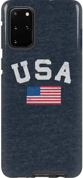 Skinit Pro Phone Case Compatible with Galaxy S20 Plus - Distressed American Flag Design