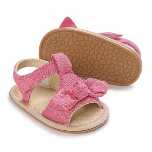 girl sandal size 2 Ruffle Bowknot Premium Soft Sole Anti Slip Open Toe Breathable Summer Outdoor Flat Shoes For Summer4
