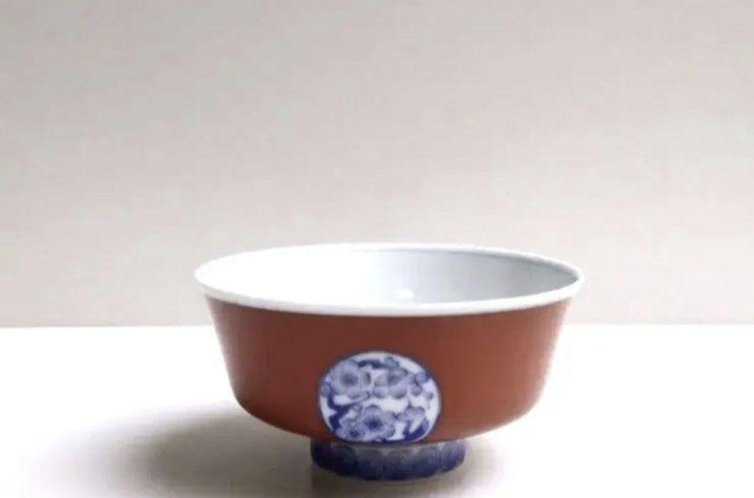 Amazon.co.jp: 深川製磁 丸紋外赤 お茶碗 : ホーム＆キッチン