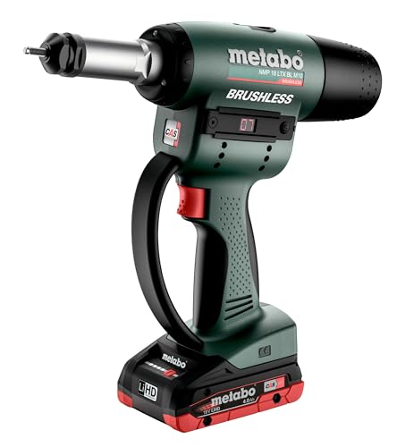 Pistolet pour écrous à sertir sans fil Metabo NMP 18 LTX BL M10 601788800 18 V 4 Ah Li Ion + chargeur + 2 batteries - vue 8