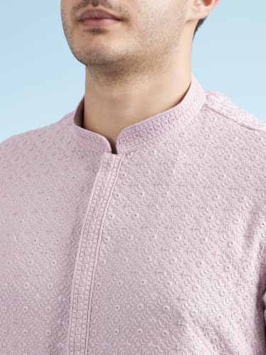 Image of DIWAS BY MANYAVAR Men's Viscose Embroidered|Sequined Kurta (1pc)