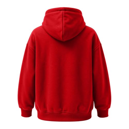 CHENXDZHAO Hoodie With Dog Pouch,Pet Pouch Hoodie Unisex Puppy Carrier Christmas Sweatshirt Lounge Holiday Party Cosplay Soft Fall Winter Outfits,Red1,M - image 3