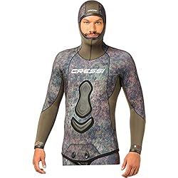 Cressi Seppia Jacket Wetsuit Man - Traje de Neopreno Camuflaje dos Piezas Separadas para Hombre, Chaqueta 3.5mm, XL