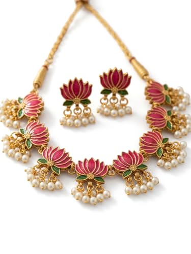ISHTAARA Jewellery Set For Women And Girls With 1 Necklace And 1 Pair of Earrings For Weddings, Occasions, Festive