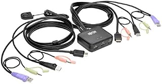 Tripp Lite 2-Port USB HDMI Cable KVM Switch w/Audio/Video, Cables & USB Peripheral