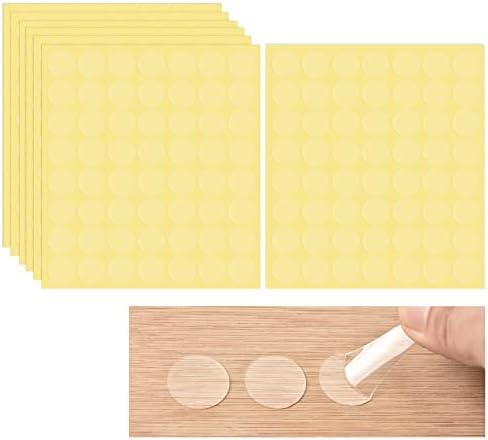 Hasefam 448 Pcs 0.59in Adhesive Dots Clear Double-Sided, Acrylic Round Removable Sticky dots Glue Strong Adhesive Puttys Pads Sticker Tape Reusable Transparent Easily Removed with No Traces