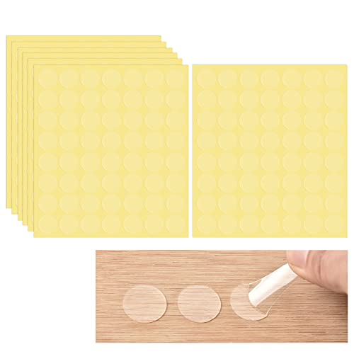 Hasefam 448 Pcs 0.59In Adhesive Dots Clear Double-Sided, Acrylic Round Removable Sticky Dots Glue Strong Adhesive Puttys Pads Sticker Tape Reusable Transparent Easily Removed With No Traces #TOP2