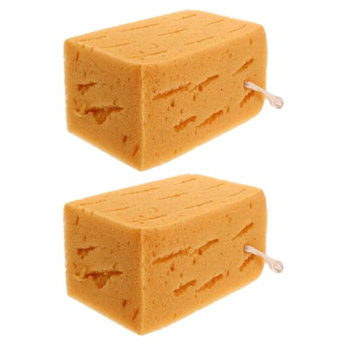 HEALEEP 2 Stück Autowaschschwamm Korallenschaum Super Saugfähig Kratzfrei Waschbar Weich für Auto Außenreinigung und Scheibenpflege für Limousinen Suvs