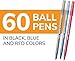 BIC Round Stic Xtra Life Assorted Ink Ballpoint Pens, Medium Point (1.0mm), 60-Count Pack of Bulk Pens, Flexible Round Barrel for Comfortable Writing, No. 1 Selling Ballpoint Pens (Pack of 2)