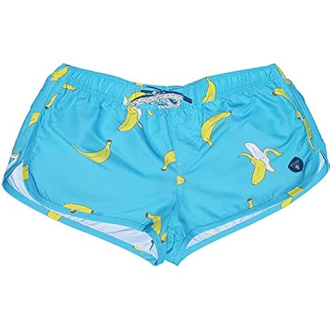 Official Molokai Womens Swim Trunks Quick Dry Elastic Waist Drawstring (Bananas, XL) Cover
