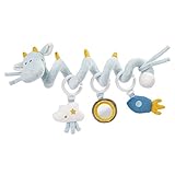 Fehn 065145 Activity-Spirale Drache / Stoff-Spirale zum Greifen und Fühlen für Bett, Kinderwagen, Laufgitter anpassbar / Für Babys und Kleinkinder ab 0+ Monaten / Maße: 30 cm lang