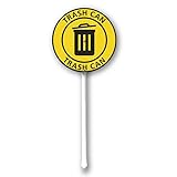 Letrero de papelera para exteriores, 9.2 x 9.2 pulgadas