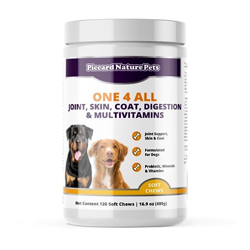 Image of One 4 All Joint, Skin, Coat, Digestion, and Multivitamins Wheat Free 120ct Soft Chews