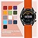 WOCCI 19mm Silicone Watch Band with Rose Gold Buckle, Soft Rubber Replacement Straps with Quick Release (Orange)