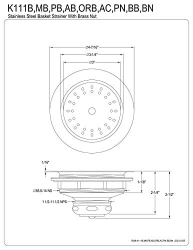 Colador para fregadero de acero inoxidable Tacoma miniatura 2