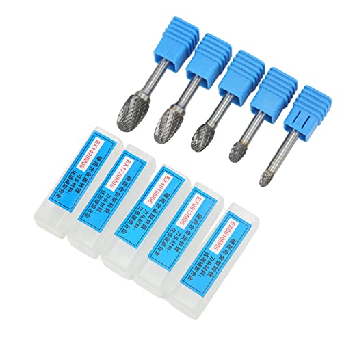 Set 5 Piezas Fresas de Carburo Doble Corte 6mm miniatura 1