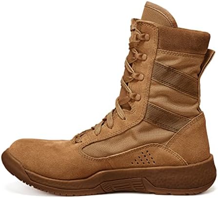 Belleville Men’s TR501 8 Inch AMRAP Athletic Training and Tactical Boots for Men - Army/Air Force OCP ACU Coyote Brown Cattlehide Leather with PT Traction Rubber Outsole, Coyote - 10 R