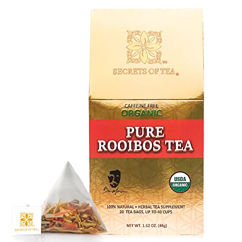 Organic Red Rooibos Tea Naturally Caffeine Free Herbal Tea, 20 Tea Bags (1 Pack) #TOP14