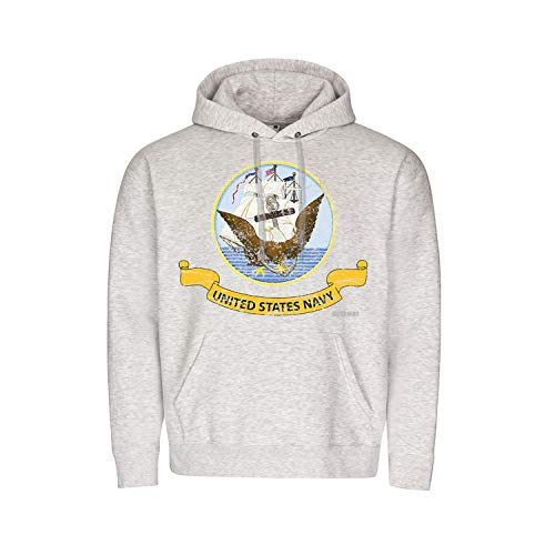 Pull à capuche militaire américain US Navy gris idéal contre le froid