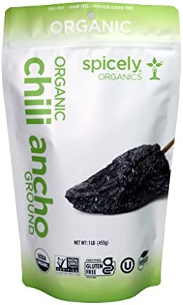 Spicely Organic Chili Ancho Ground 1 Lb Bag Certified Gluten Free